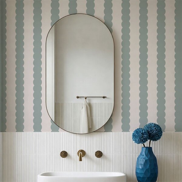 Tapéta Olívazöld hullámos csíkok minimalista stílusban, Tapétá geometria, Tapétá geometria csíkok, a01182v1 : Uwalls.hu