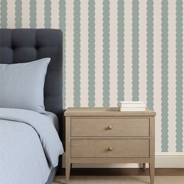 Tapéta Olívazöld hullámos csíkok minimalista stílusban, Tapétá geometria, Tapétá geometria csíkok, a01182v1 : Uwalls.hu