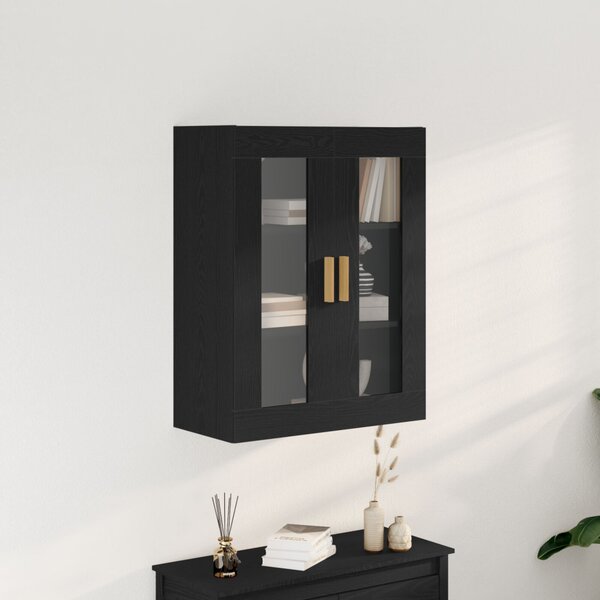 VidaXL Fekete Tölgy Faliszekrény - 69.5x34x90 cm