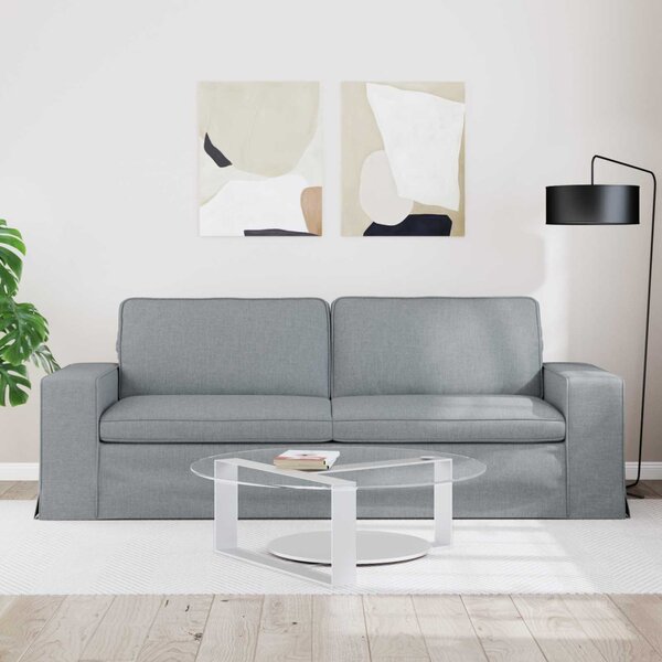 Kanapé Világosszürke 222 x 80 x 82 cm szövet