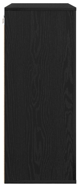 Falipolc Fekete tölgy 80x33x80 cm Szerelt fa