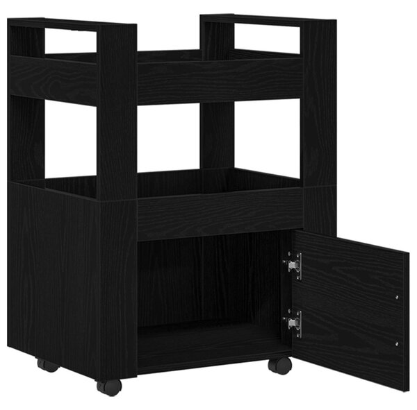 Konyhai kocsi Musta tammi 60 x 45 x 80 cm Faanyag