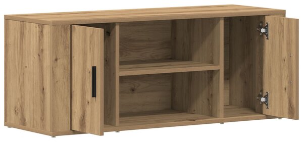 TV szekrény 100 x 35 x 40 cm kézműves tölgy Faanyag