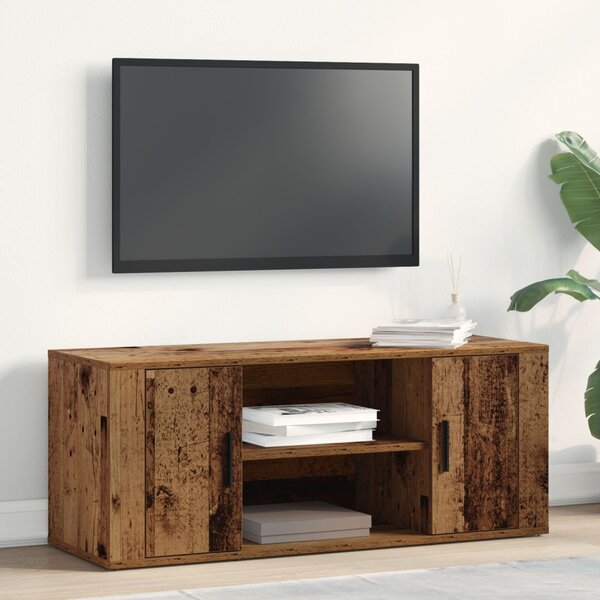 TV Szekrény Régi Fa 100x35x40 cm Mérnöki Fa