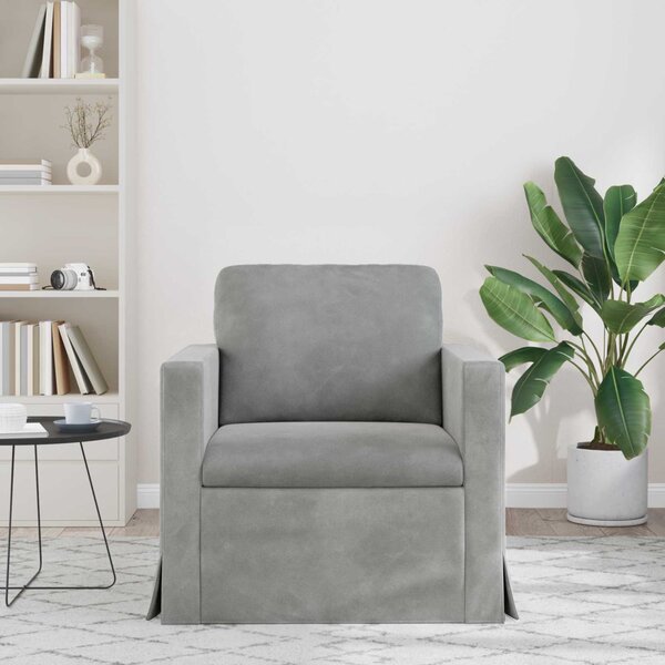 VidaXL Kanapé Világosszürke 78 x 78 x 80 cm Bársony