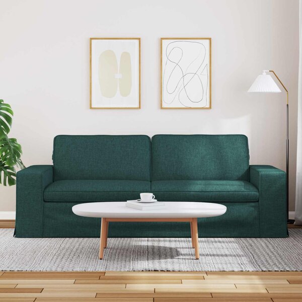 Kanapé Sötétzöld 222 x 80 x 82 cm szövet