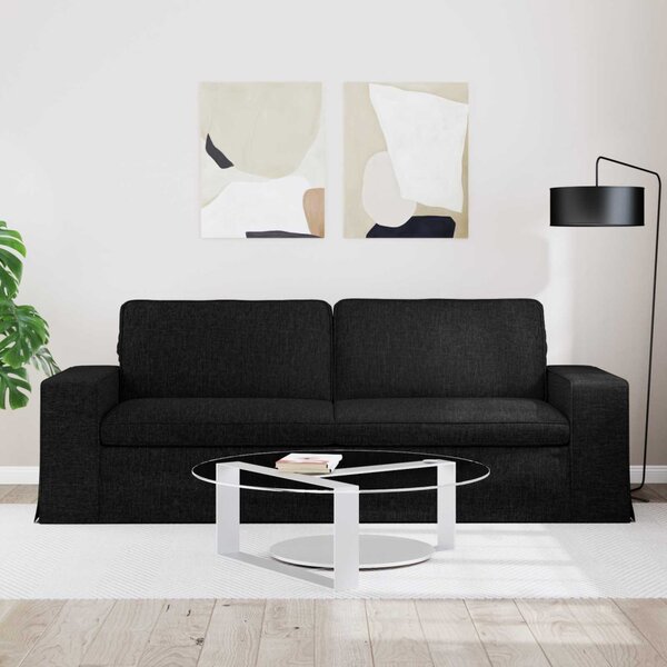 VidaXL Kanapé Fekete 222 x 80 x 82 cm szövet