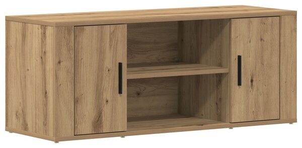 TV szekrény 100 x 35 x 40 cm kézműves tölgy Faanyag