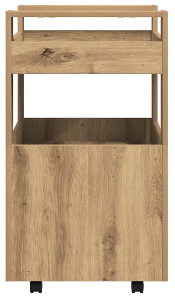 Konyhai kocsi kézműves tölgy 60 x 45 x 80 cm Faanyag