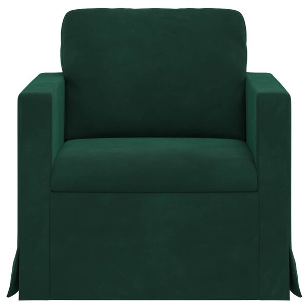 VidaXL Kanapé Sötétzöld 78 x 78 x 80 cm Bársony