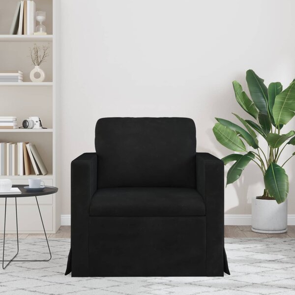 Kanapé Fekete 78 x 78 x 80 cm Bársony