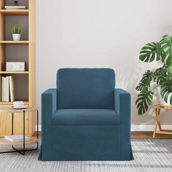 VidaXL Kanapé Kék 78 x 78 x 80 cm Bársony