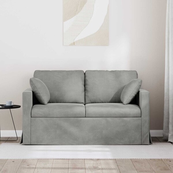VidaXL Kanapé Világosszürke 138 x 78 x 80 cm Bársony