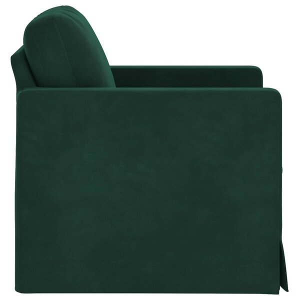 VidaXL Kanapé Sötétzöld 78 x 78 x 80 cm Bársony