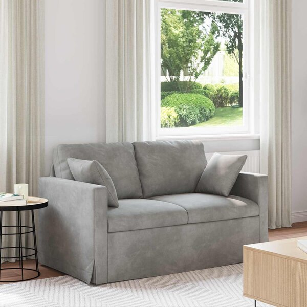 VidaXL Kanapé Világosszürke 138 x 78 x 80 cm Bársony