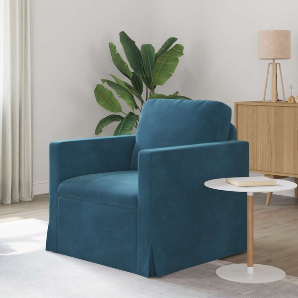 VidaXL Kanapé Kék 78 x 78 x 80 cm Bársony