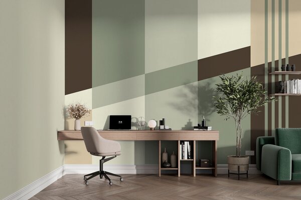 Fotótapéta Visszafogott geometrikus minták olíva-, bézs- és barna árnyalatokban, Fotótapéta geometria, w05390 : Uwalls.hu