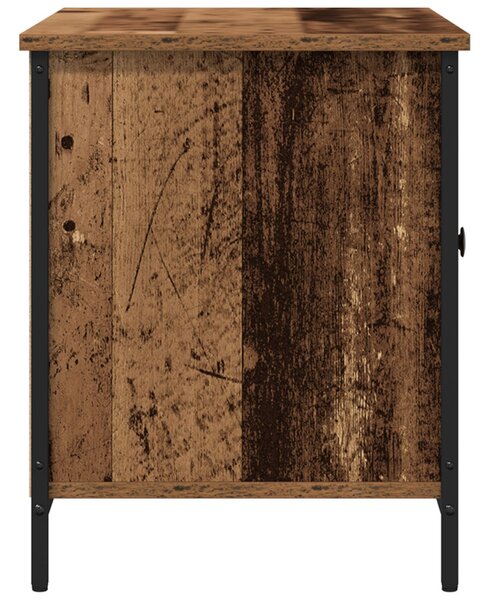 TV Szekrény Régi Fa 80x40x50 cm Mérnöki Fa és Acél