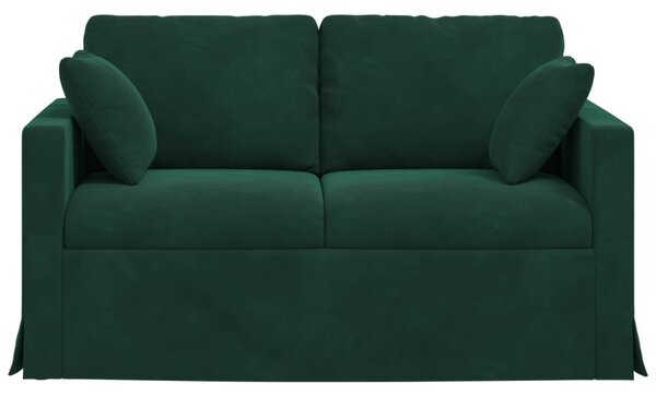 Kanapé Sötétzöld 138 x 78 x 80 cm Bársony