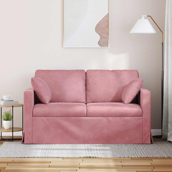 VidaXL Kanapé Rózsaszín 138 x 78 x 80 cm Bársony