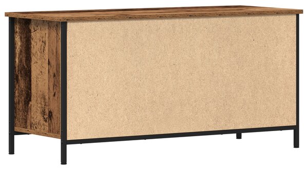 TV Szekrény Régi Fa 100x40x50 cm Műanyag Fa és Acél