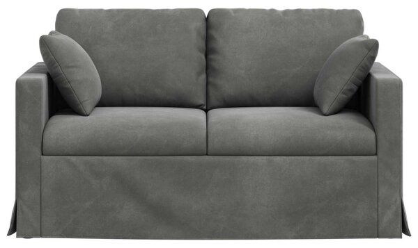 VidaXL Kanapé Sötétszürke 138 x 78 x 80 cm Bársony