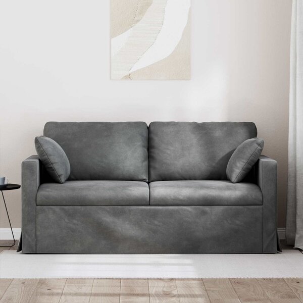 Kanapé Sötétszürke 158 x 78 x 80 cm Bársony