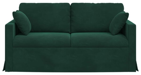 Kanapé Sötétzöld 158 x 78 x 80 cm Bársony