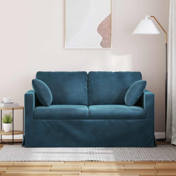 VidaXL Kanapé Kék 138 x 78 x 80 cm Bársony