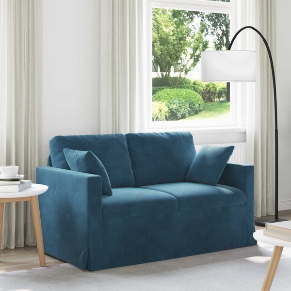 VidaXL Kanapé Kék 138 x 78 x 80 cm Bársony