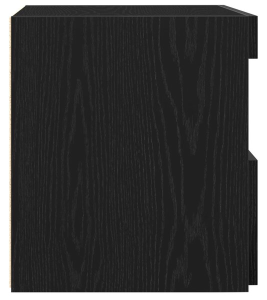 LED világítással felszerelt éjjeli szekrények 2 db Fekete tölgy 50x40x45 cm