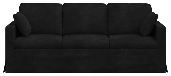 VidaXL Kanapé Fekete 198 x 78 x 80 cm Bársony