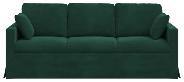 VidaXL Kanapé Sötétzöld 198 x 78 x 80 cm Bársony