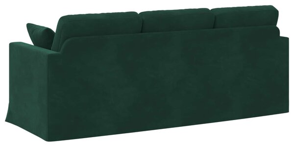 VidaXL Kanapé Sötétzöld 198 x 78 x 80 cm Bársony