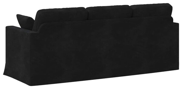 VidaXL Kanapé Fekete 198 x 78 x 80 cm Bársony