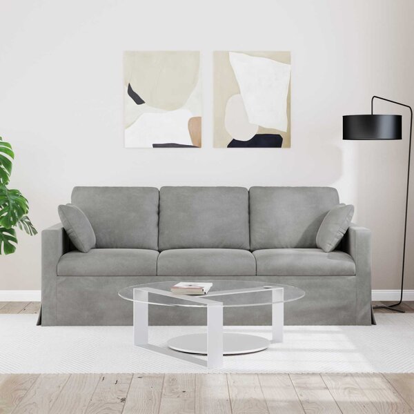 VidaXL Kanapé Világosszürke 198 x 78 x 80 cm Bársony