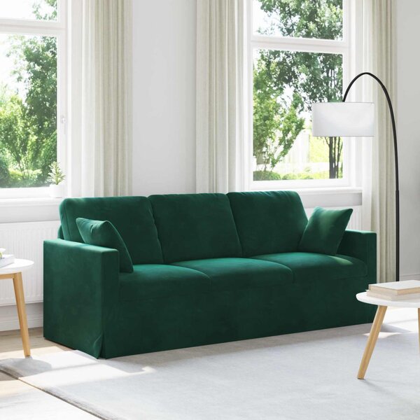 VidaXL Kanapé Sötétzöld 198 x 78 x 80 cm Bársony