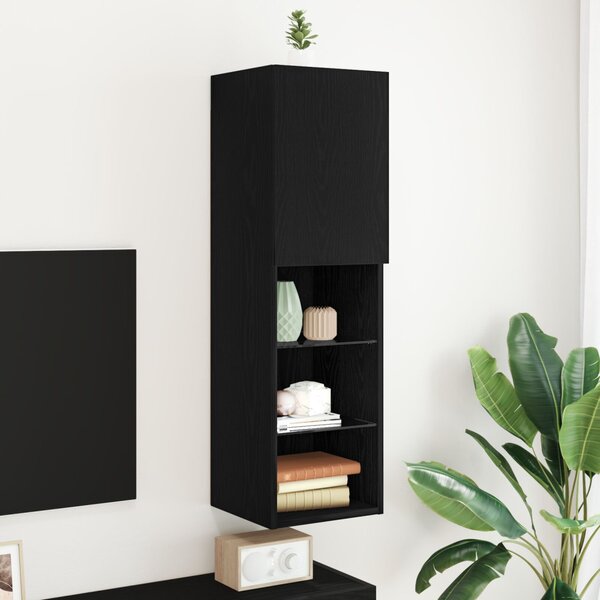 TV szekrény garnitúra 30,5 x 30 x 102 cm Fekete tölgy