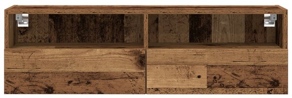 TV Fali Szekrény Régi Fa 100x30x30 cm Mérnök Fa