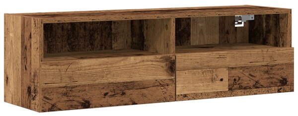 TV Fali Szekrény Régi Fa 100x30x30 cm Mérnök Fa