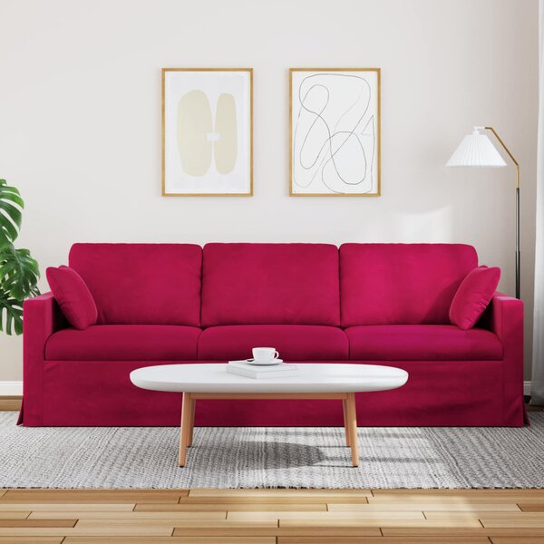 Kanapé Bordó 228 x 78 x 80 cm Bársony
