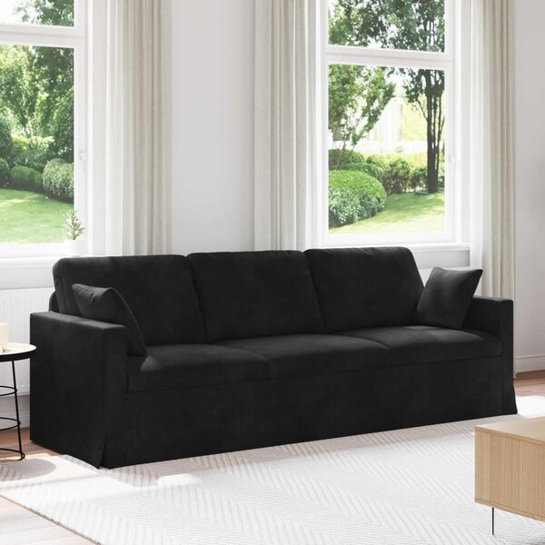 Kanapé Fekete 228 x 78 x 80 cm Bársony