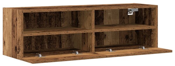 TV Fali Szekrény Régi Fa 100x30x30 cm Mérnök Fa
