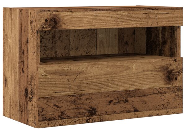 TV Fali Szekrény 2 pcs Régi fa 60 x 30 x 40 cm Faanyag