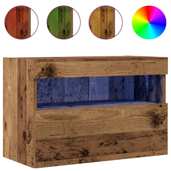 TV Fali Szekrény 2 pcs Régi fa 60 x 30 x 40 cm Faanyag