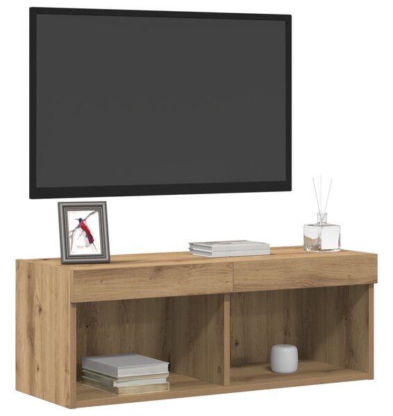 TV szekrény garnitúra 2 pcs Artisan tölgy Faanyag