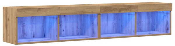 TV szekrény garnitúra 2 pcs Artisan tölgy Faanyag