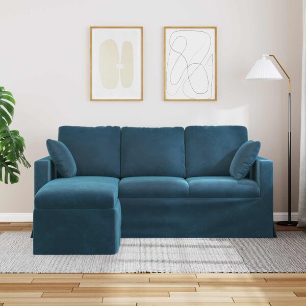 Kanapé Kék 178 x 134 x 80 cm Bársony