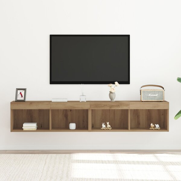 TV szekrény garnitúra 2 pcs Artisan tölgy Faanyag