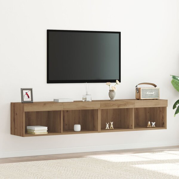 TV szekrény garnitúra 2 pcs Artisan tölgy Faanyag